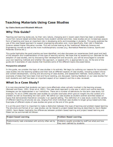 teaching materials case study