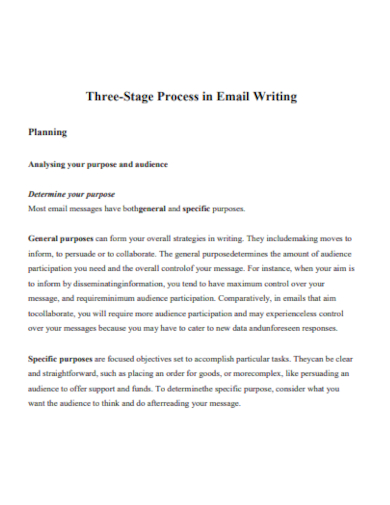 three stage process email writing