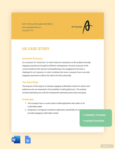 ux case study template