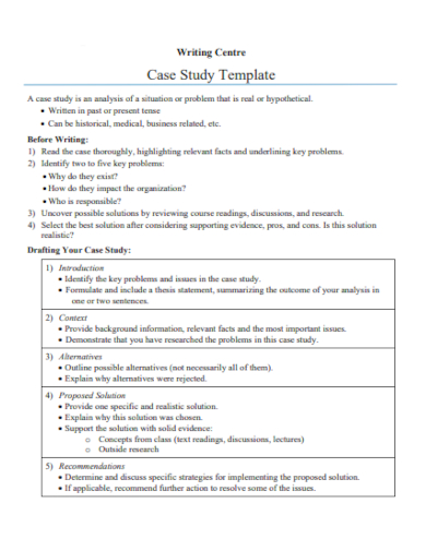 writing case study format