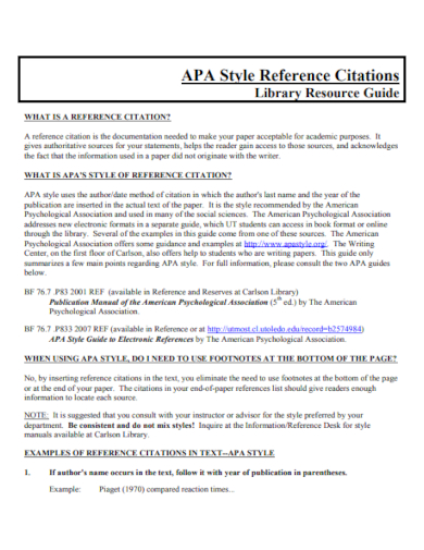 FREE 50+ APA Format Samples in PDF