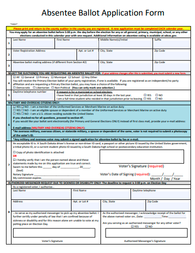 absentee ballot application form