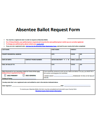 absentee ballot request form