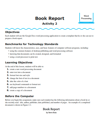 activity book report