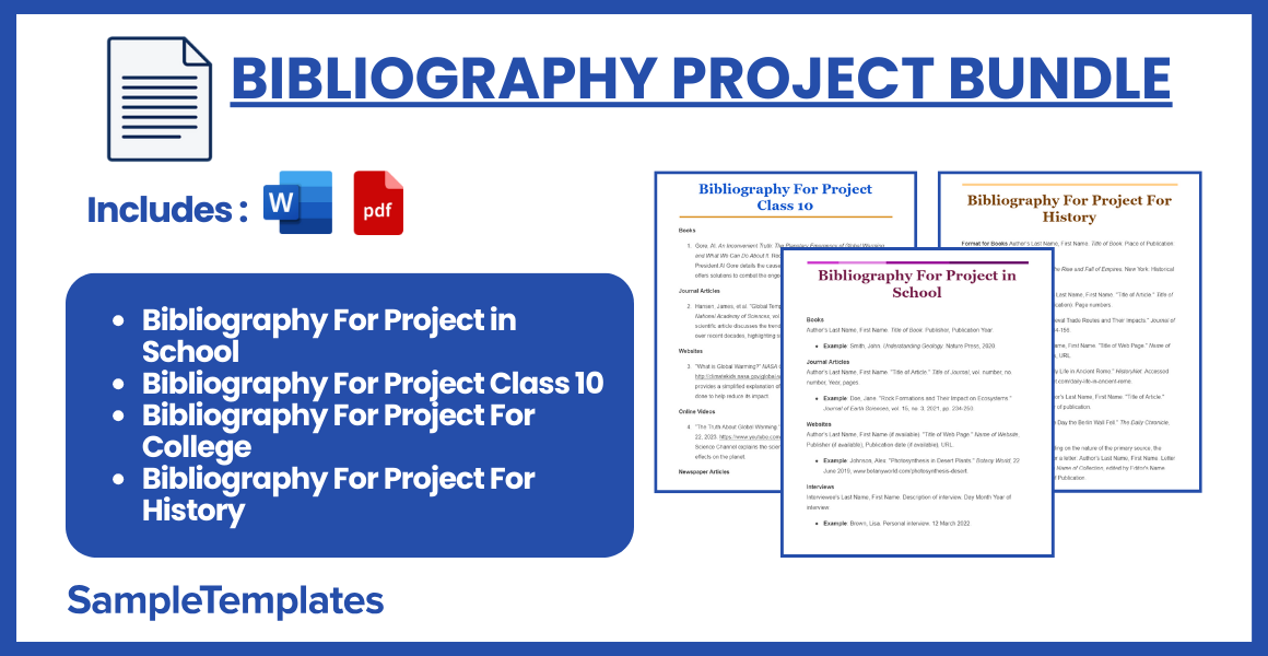 bibliography project bundle