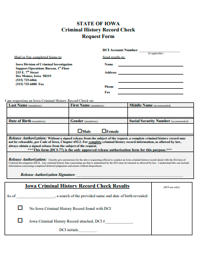 criminal history record check request form
