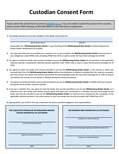 custodian consent form