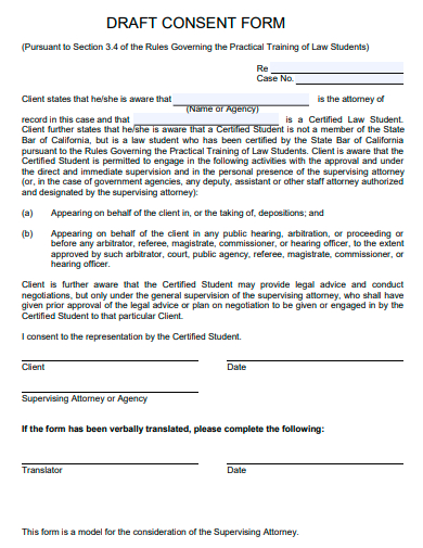 draft consent form