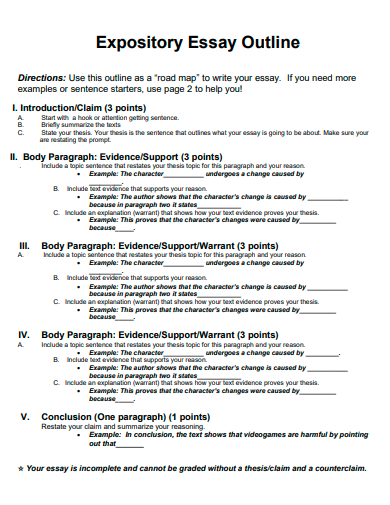 expository essay outline