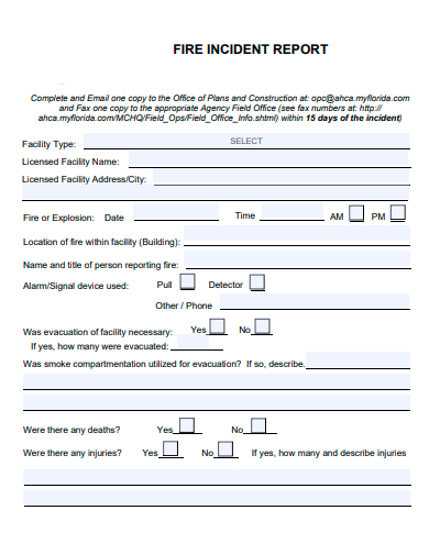 Fire Incident Report Writing