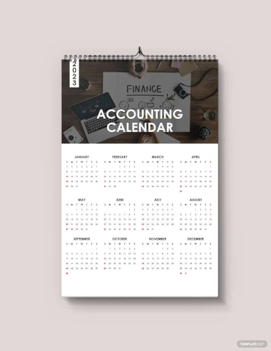 free blank accounting desk calendar template