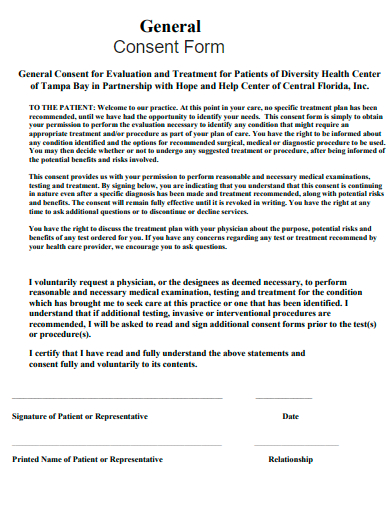 general consent form