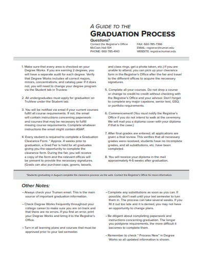 graduation process