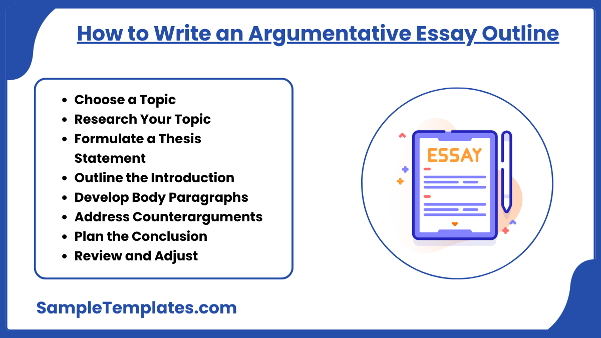 how to write an argumentative essay outline