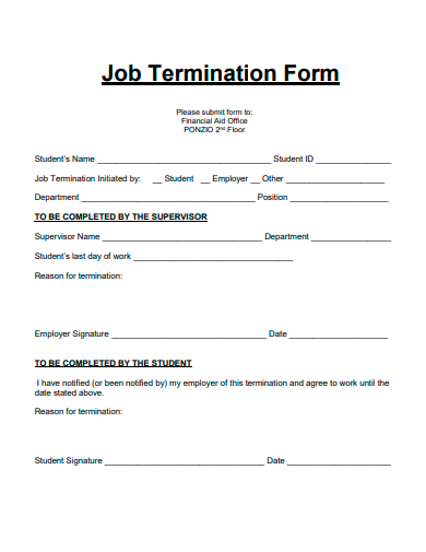 job termination form
