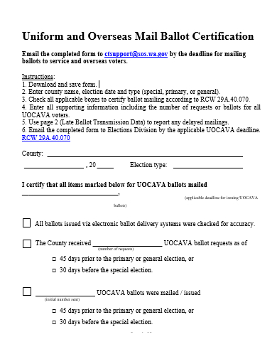 mail ballot certification