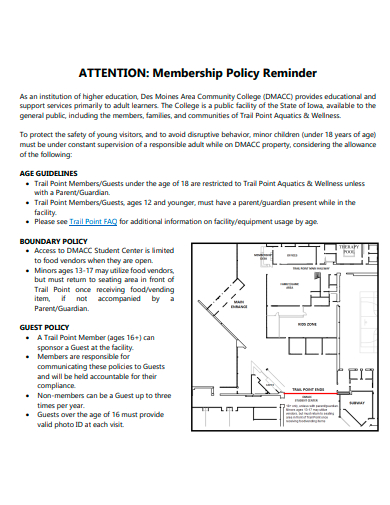 membership policy reminder