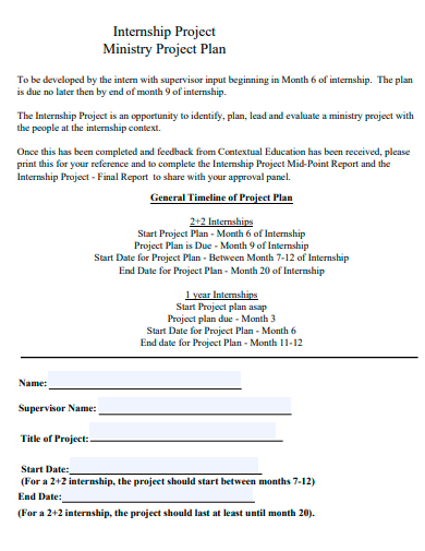 ministry project plan