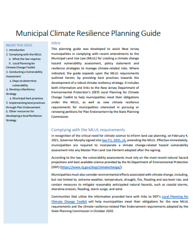 municipal climate resilience planning