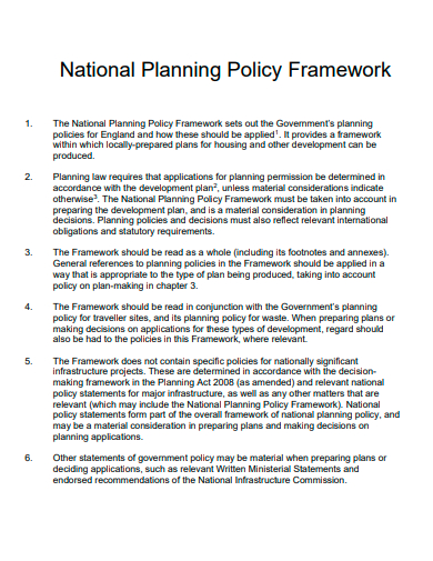 national planning policy framework