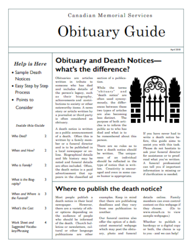 obituary guide
