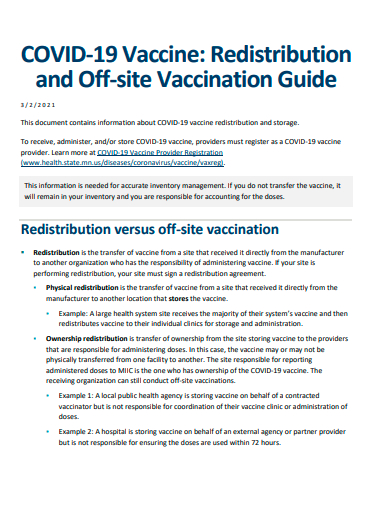 off site vaccination