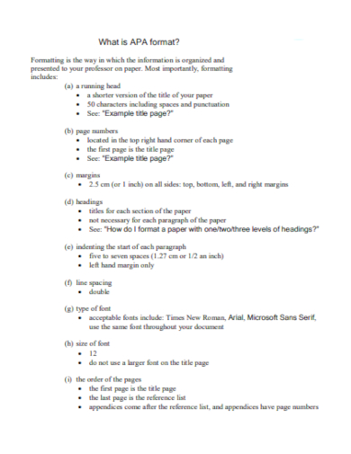 Free Apa Format Samples In Pdf