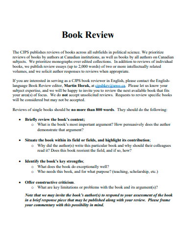 printable book review