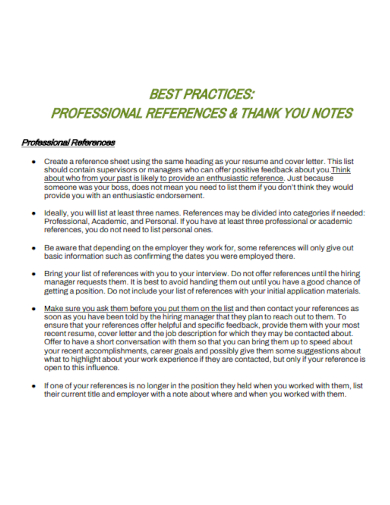 professional references thank you notes