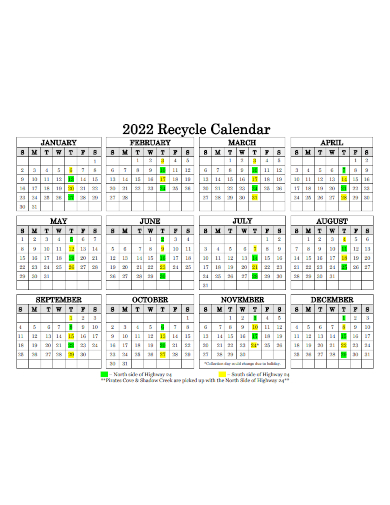recycle blank calendar