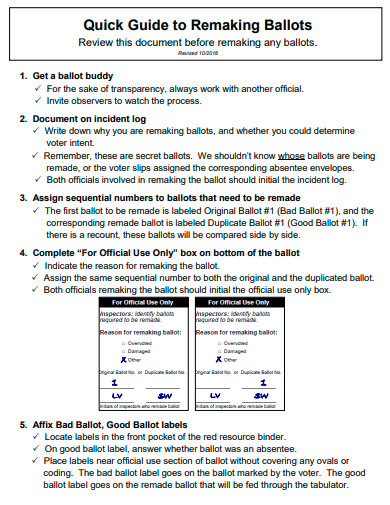 remaking ballots