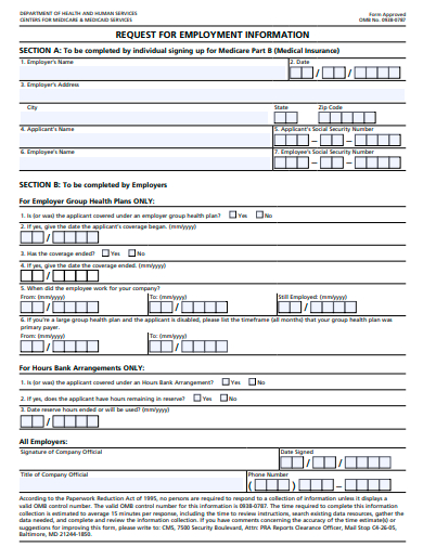 request for employment information form