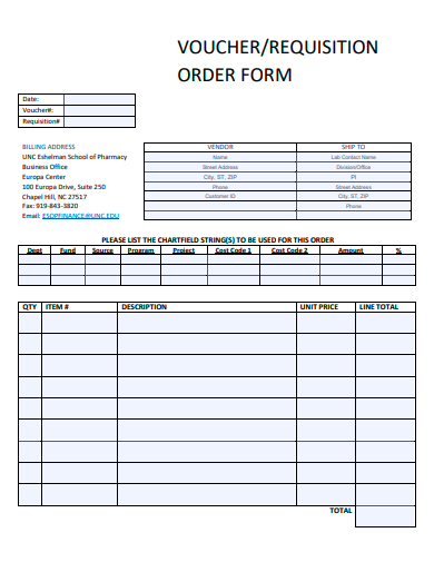 requisition order form