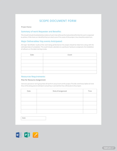scope of work document template