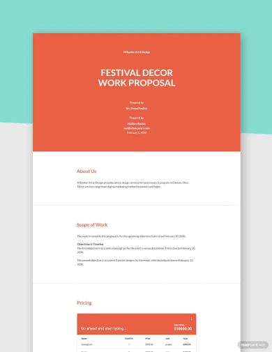 scope of work proposal template