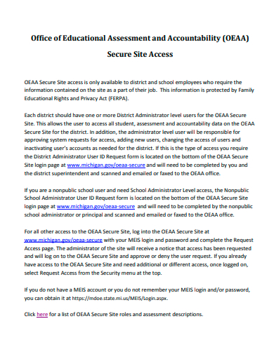 secure site access