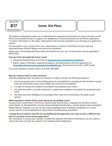 sewer site plans