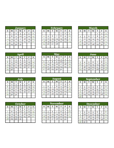 simple blank calendar
