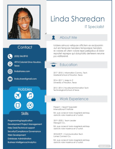 simple it professional resume template