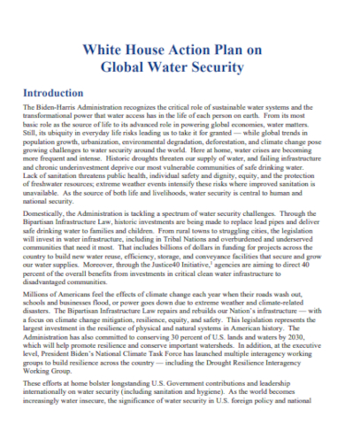 water security action plan