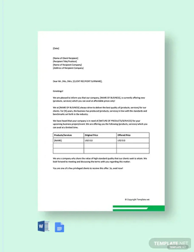 business promotion letter template