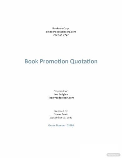 free sample sales quotation template