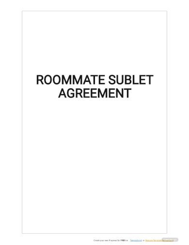 FREE 50+ Roommate Agreement Samples in MS Word | Google Docs | Pages | PDF