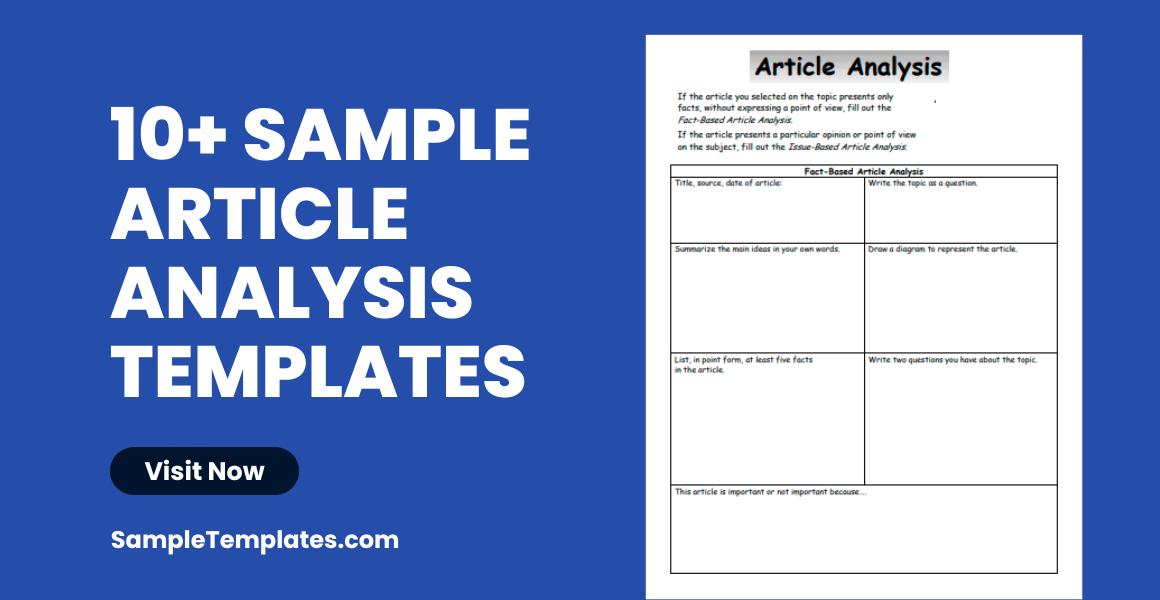 sample article analysis templates