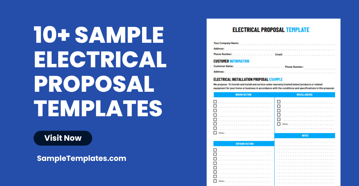 sample electrical proposal templates