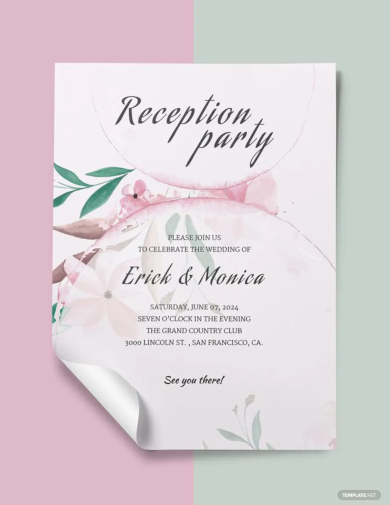 wedding reception program template