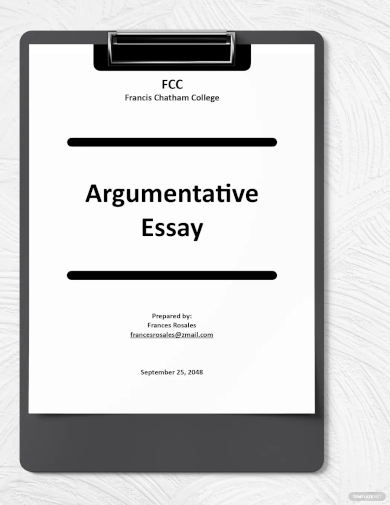 argumentative essay format template