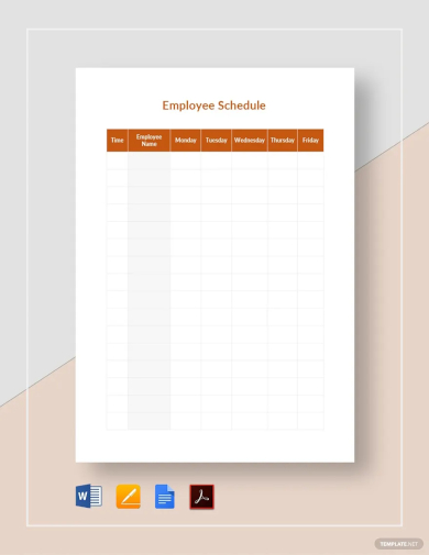 blank daily schedule template