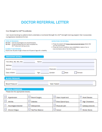 doctor referral letter