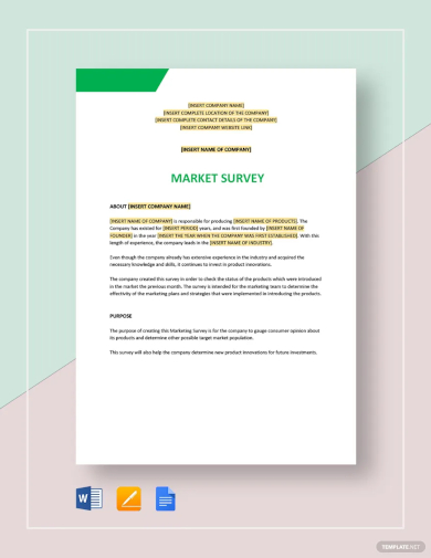 market survey template